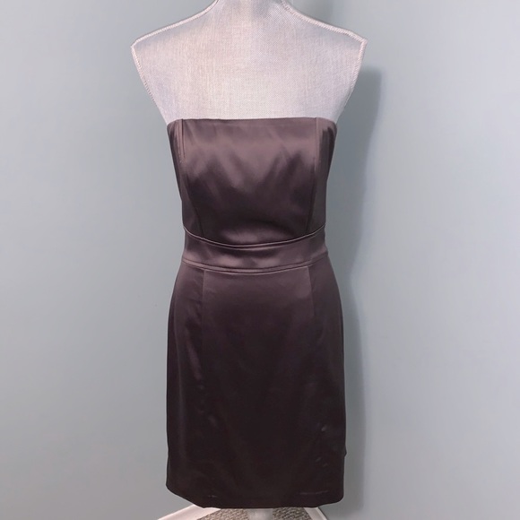 RW&CO strapless brown mini dress size 6 - Picture 2 of 11